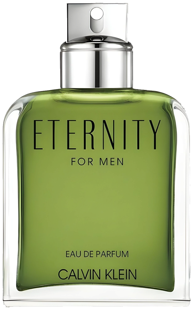 Frasco real de Calvin Klein Eternity Parfum, sin fondo