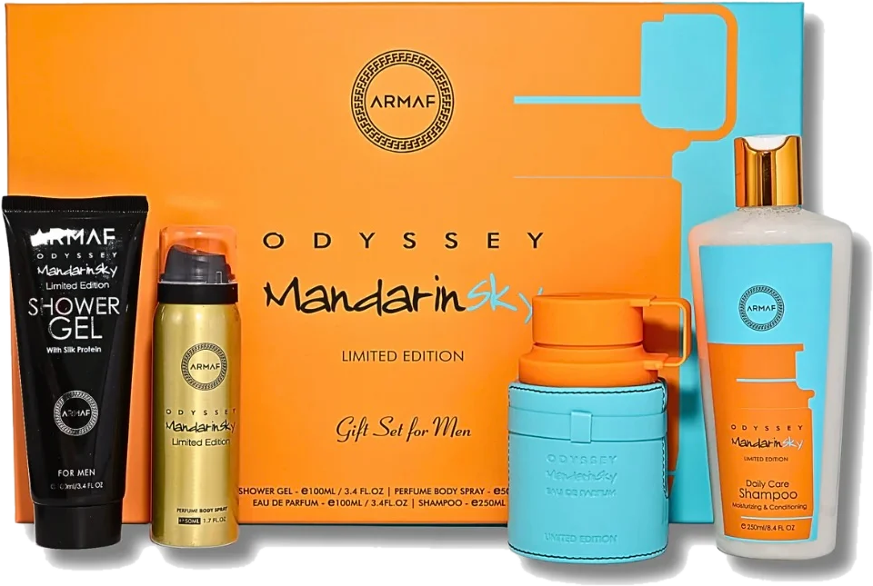 Frasco real de Armaf Lux Odyssey Mandarin Sky Ltd Edp/ Travel / Sg/ Body Spray, sin fondo