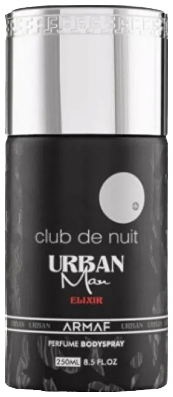 Frasco real de Armaf Cdn Club De Nuit Urban Man Elixir All Over Spray, sin fondo