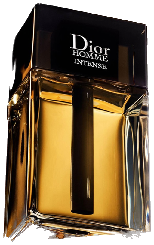 Frasco real de Dior Homme Intense, sin fondo