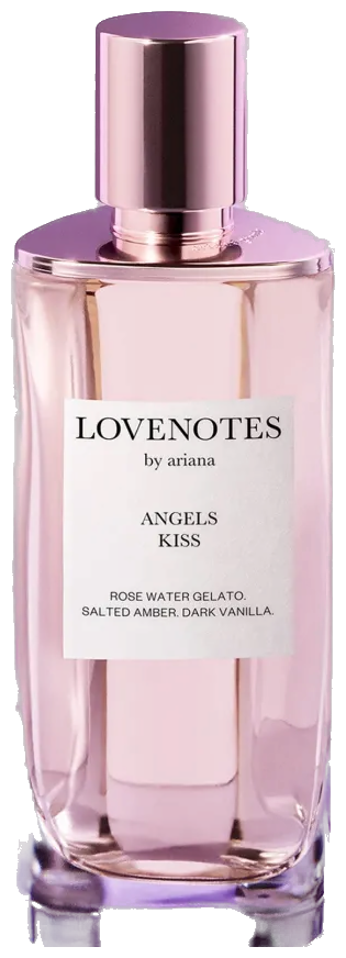 Frasco real de Ariana Grande Angels Kiss, sin fondo