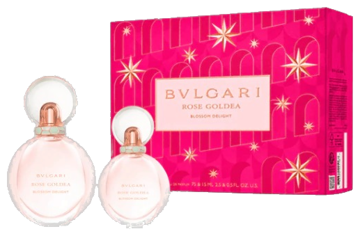 Frasco real de Bvlgari Rose Goldea Blossom Delight + EDP, sin fondo