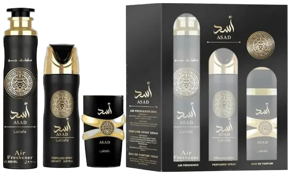 Frasco real de Lattafa Asad Edp/ Deo/ Air Freshner, sin fondo