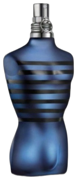 Frasco real de Jpg Ultra Male EDT Intense, sin fondo