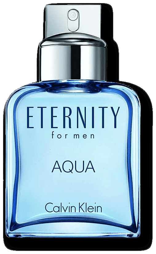 Frasco real de Calvin Klein Eternity Aqua, sin fondo