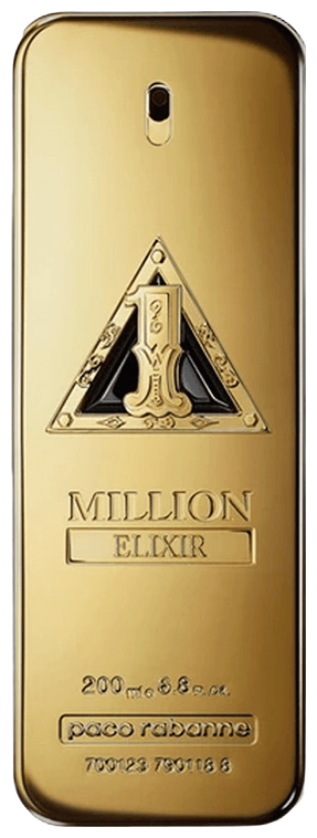 Frasco real de Paco 1Million Elixir Parfum Intense, sin fondo
