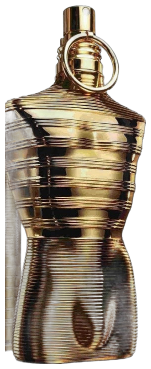 Frasco real de Jpg Le Male Elixir Absolu Parfum Intense, sin fondo