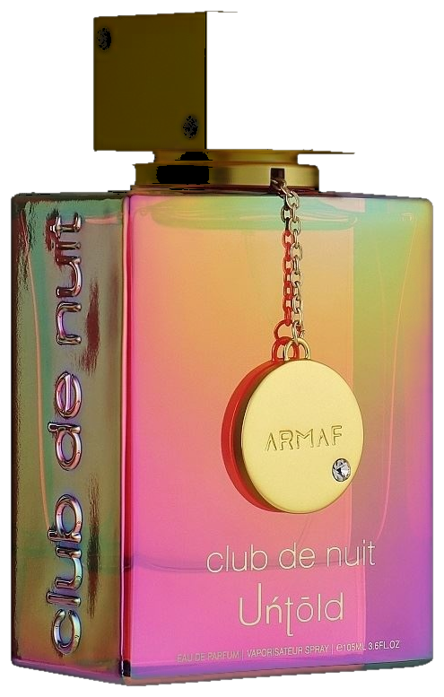 Frasco real de Armaf Cdn Club De Nuit Untold EDP, sin fondo