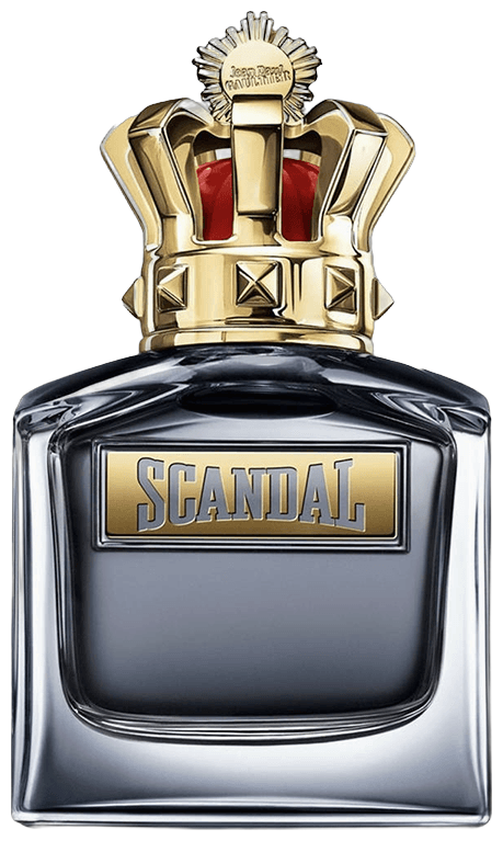 Frasco real de Jpg Scandal EDT, sin fondo