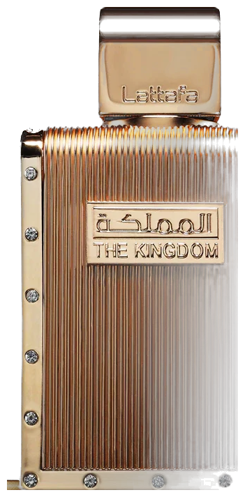 Frasco real de Lattafa The Kingdom EDP, sin fondo