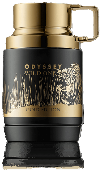 Frasco real de Armaf Odyssey Wild One Gold Edition, sin fondo