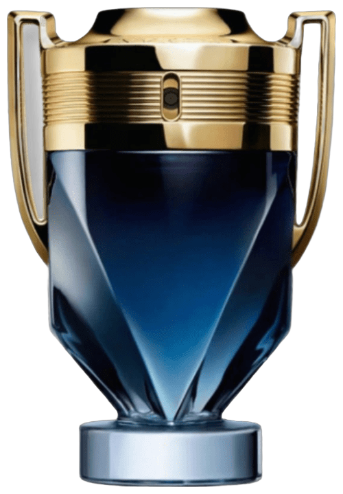Frasco real de Paco Invictus Parfum, sin fondo