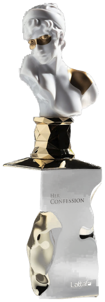 Frasco real de Lattafa Her Confession EDP, sin fondo