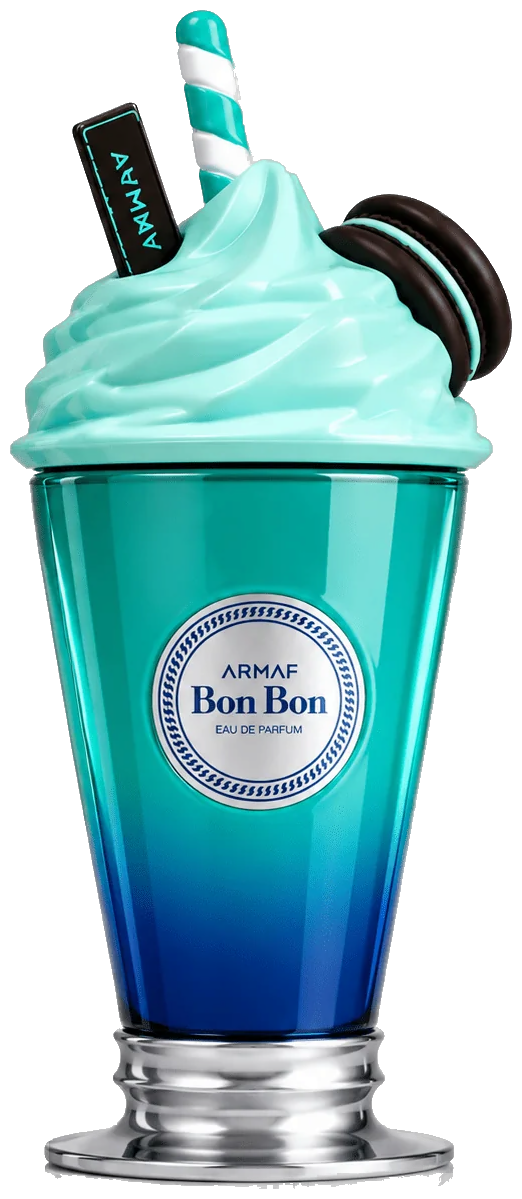 Frasco real de Armaf Delights Bon Bon, sin fondo
