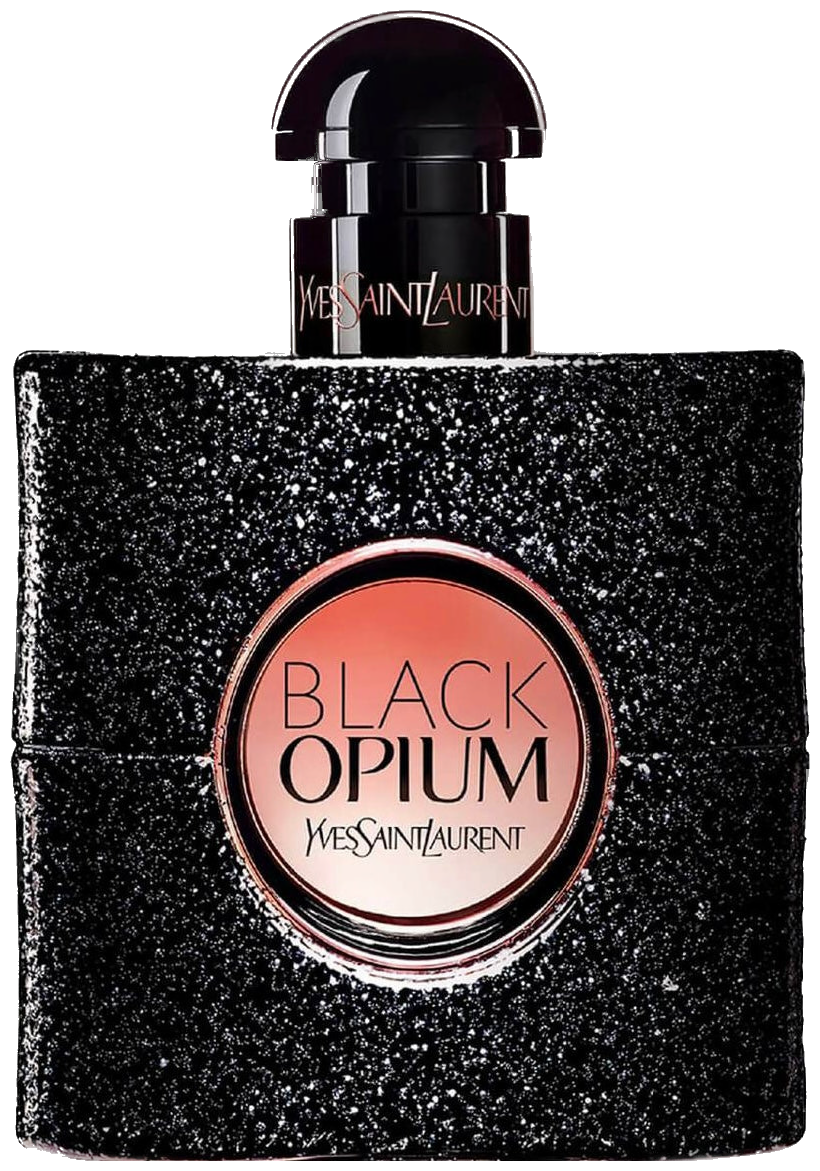 Frasco real de Yves Saint Laurent Black Opium, sin fondo