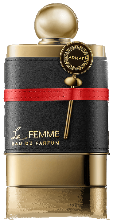 Frasco real de Armaf Le Femme, sin fondo