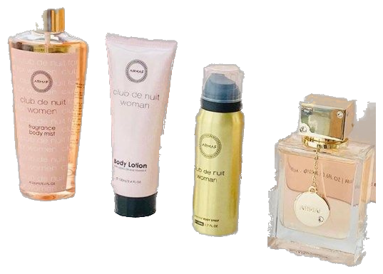 Frasco real de Armaf Lux Cdn Club De Nuit Edp/ Travel / Body Lotion/ Body Mist, sin fondo