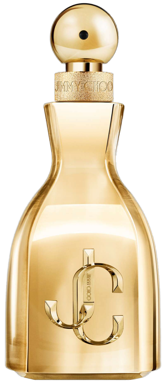 Frasco real de Jimmy Choo I Want Choo Le Parfum, sin fondo