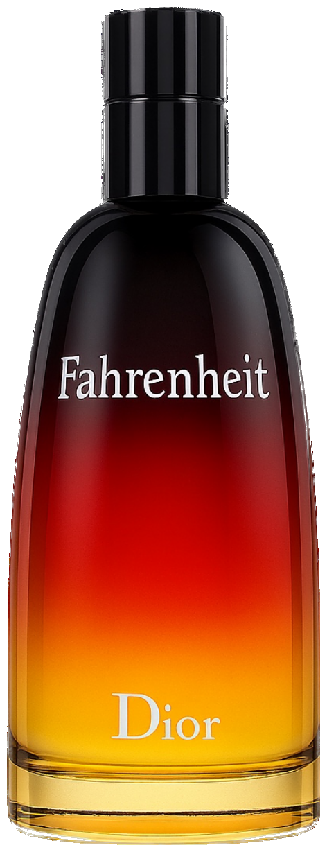 Frasco real de Dior Fahrenheit, sin fondo