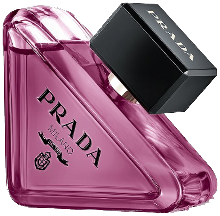 Frasco real de Prada Paradoxe Purple Sweet Chemistry, sin fondo