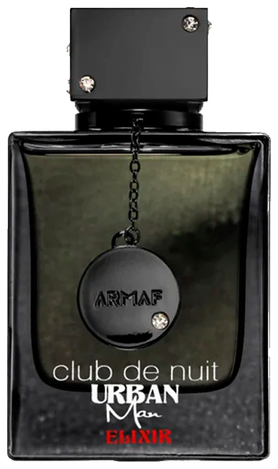 Frasco real de Armaf Club de Nuit Urban Man Elixir, sin fondo
