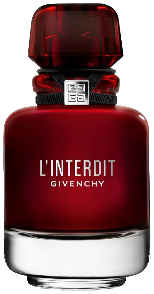 Frasco real de Givenchy L'Interdit Rouge, sin fondo