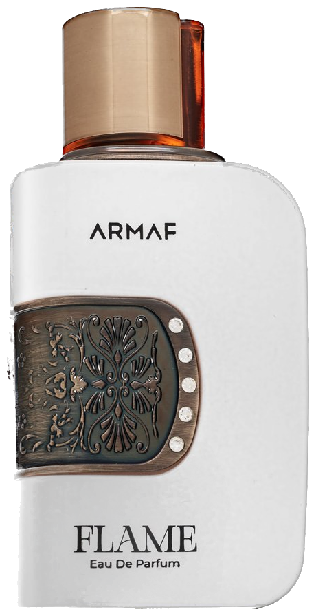 Frasco real de Armaf Flame EDP, sin fondo