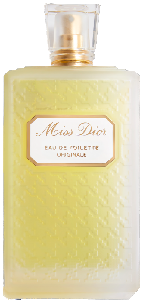 Frasco real de Dior Miss Originale EDT, sin fondo