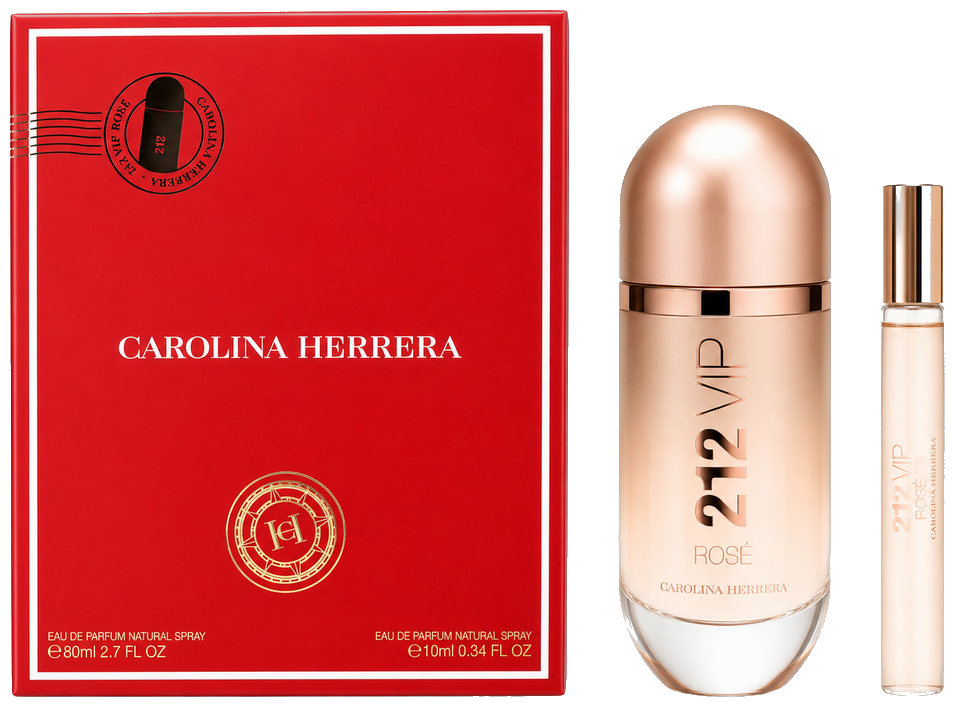 Frasco real de Ch 212 Vip Rose + (.33) EDP, sin fondo