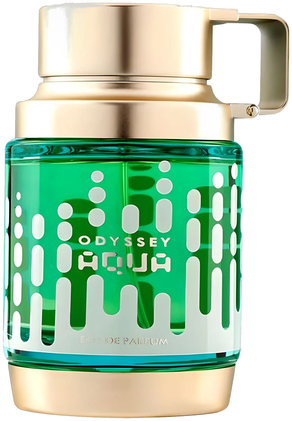Frasco real de Armaf Odyssey Nexus Edition Aqva, sin fondo