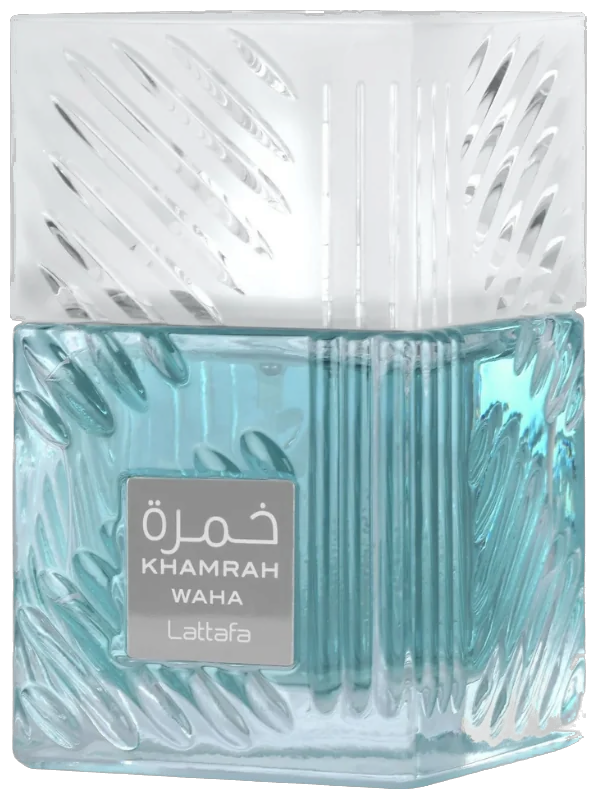 Frasco real de Lattafa Khamrah Waha EDP, sin fondo