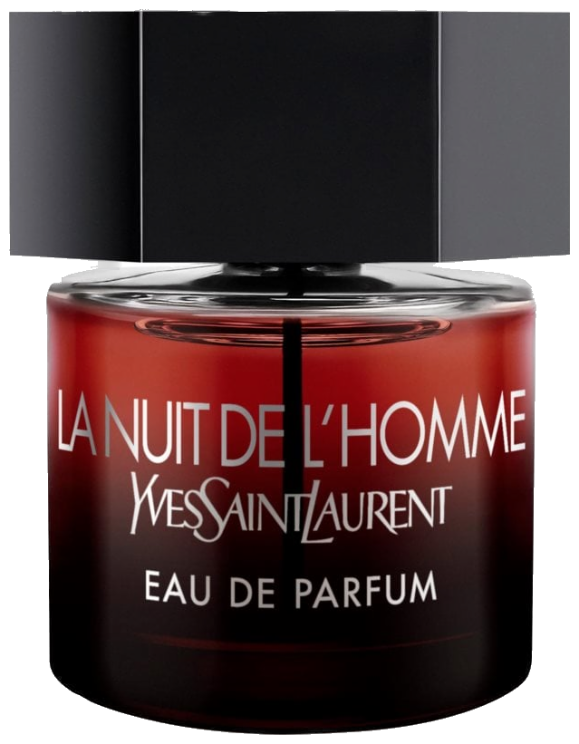 Frasco real de Yves Saint Laurent La Nuit de L'Homme Eau de Parfum, sin fondo