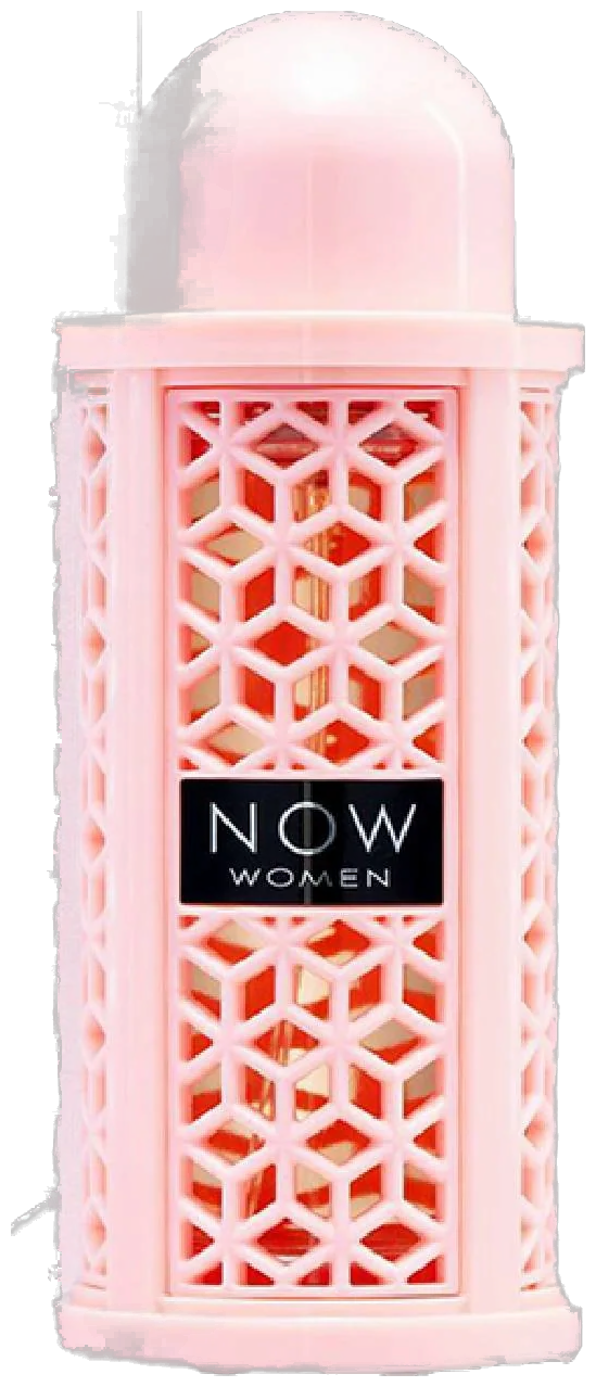Frasco real de Lattafa Rave Now Pink EDP, sin fondo