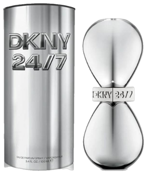Frasco real de DKNY 24/7, sin fondo